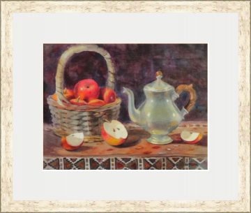 Apple Cinnamon Tea Watercolor - Giclee Print