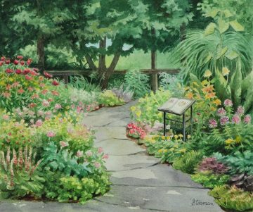 Botanical Gardens at Cornell II Watercolor - Giclee Print