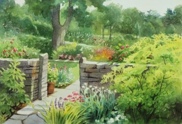 Botanical Gardens at Cornell I Watercolor - Giclee Print