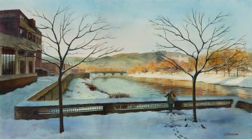 Winter Riverview - Giclee Print