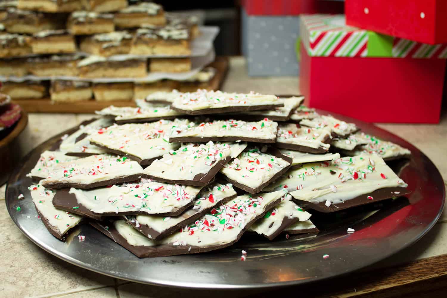 Dark and White Chocolate Peppermint Bark